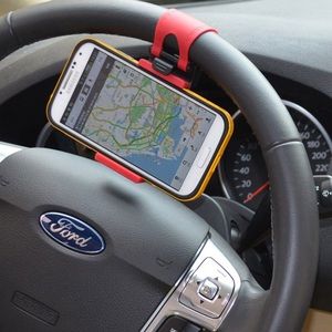 Car phone holder fro steering wheel
