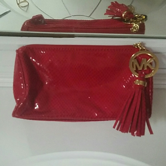 Snakeskin makeup bag