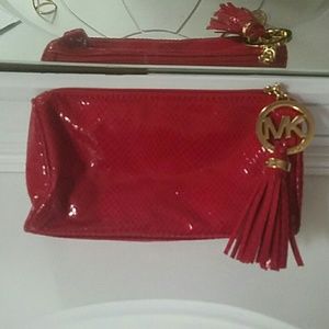 Snakeskin makeup bag