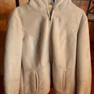 Croft & Barrow Faux Suede & Fur Coat. Size Large