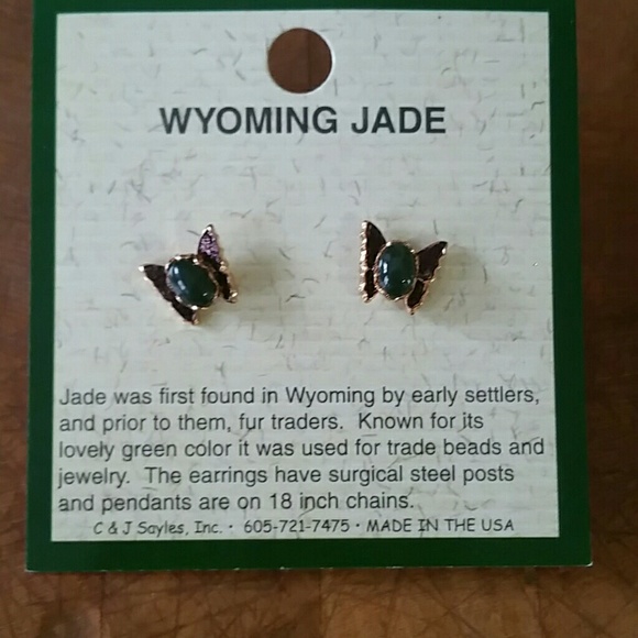 WYOMING JADE  Jewelry - WYOMING JADE BUTTERFLY EARRINGS