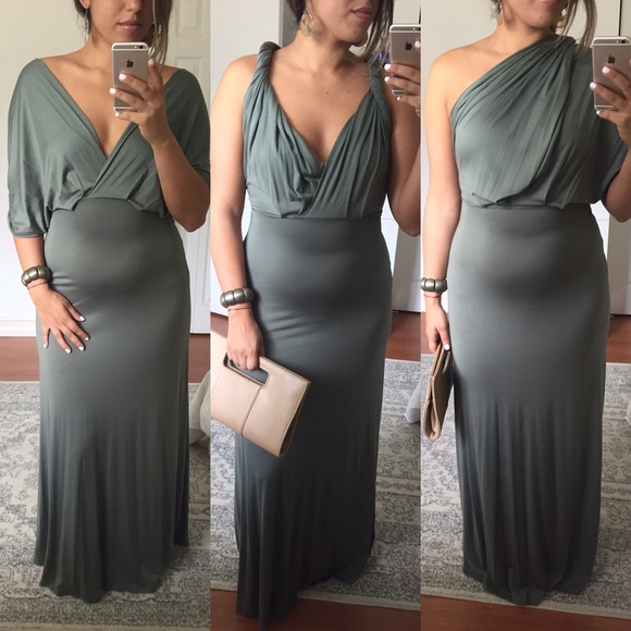 olive green multiway dress