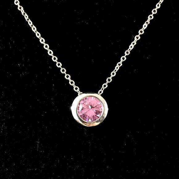 Laila Rowe Pink Solitaire Necklace - Picture 2 of 4