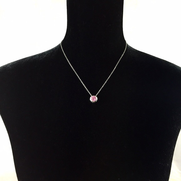 Laila Rowe Pink Solitaire Necklace - Picture 3 of 4