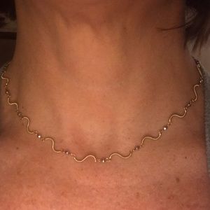 14K yellow and white gold necklace