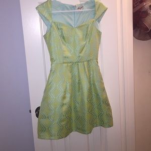Adorable green and baby blue women's dress