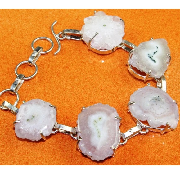 Sterling silver White solar quarts❤️️✔️