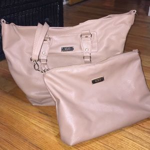 BCBG 2 Piece bag set in tan