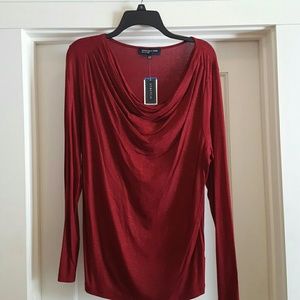Drape neck blouse