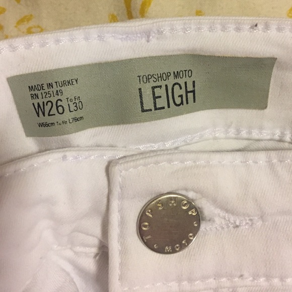 Topshop Moto Leigh White Jeans