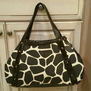 Banana Republic giraffe satchel tote shoulder bag