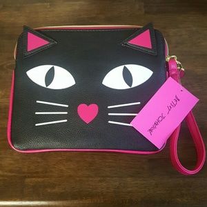 Betsey Johnson Cat zipper pouch