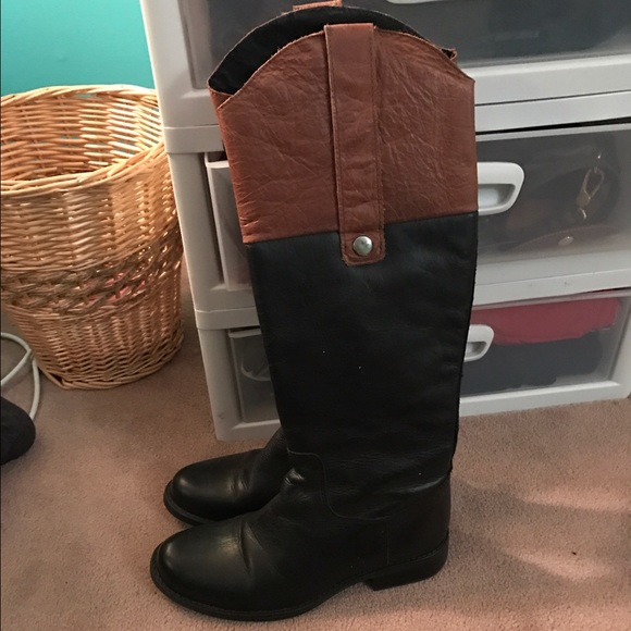 Two tone Steve Madden riding boots