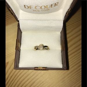 De Couer 1/10ct TDW Diamond 10k Gold Ring