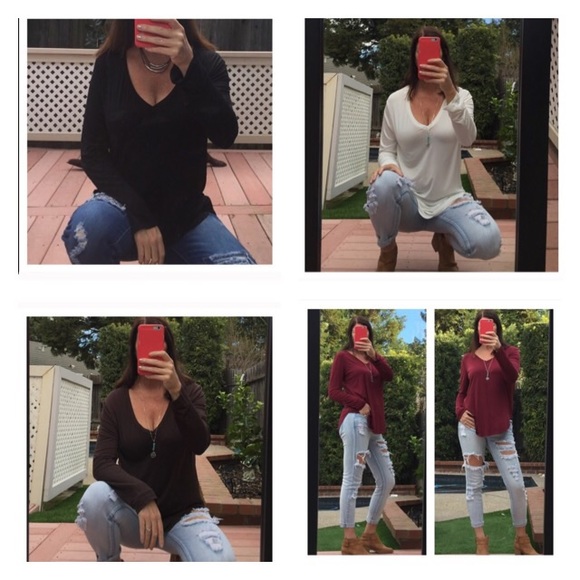 EMMAS CLOSET BRAND IVORY  STAPLE LS - Picture 4 of 5