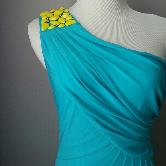 Max and Cleo Knit Cocktail Dress Scuba Blue - Picture 3 of 4