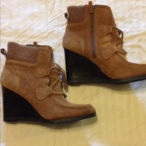 Franco Sarto Westerly wedge booties sz 8