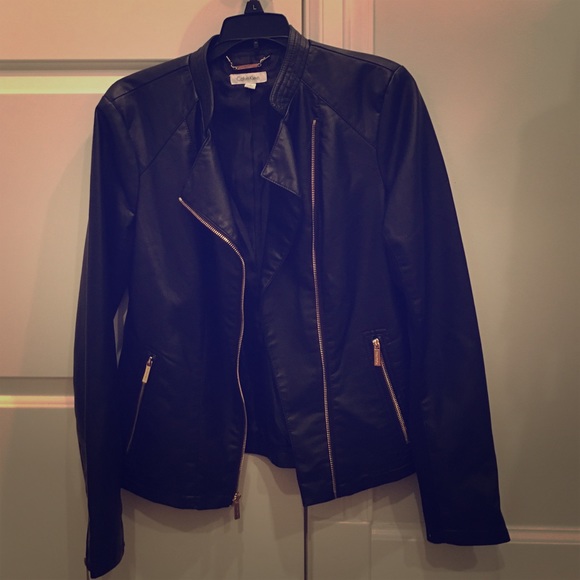 Calvin Klein vegan leather jacket