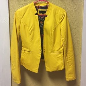 Black Rivet Leather Blazer