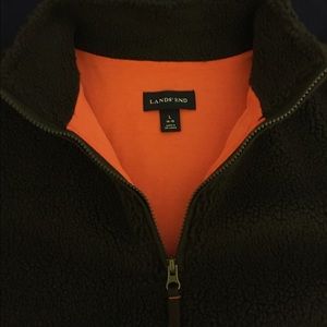 📦 LAND'S END Deep Pile Fleece 1/2 Zip Pullover.