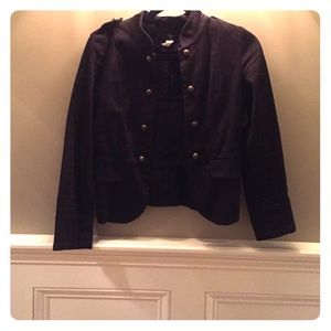 Black Aqua Military Style Jacket.