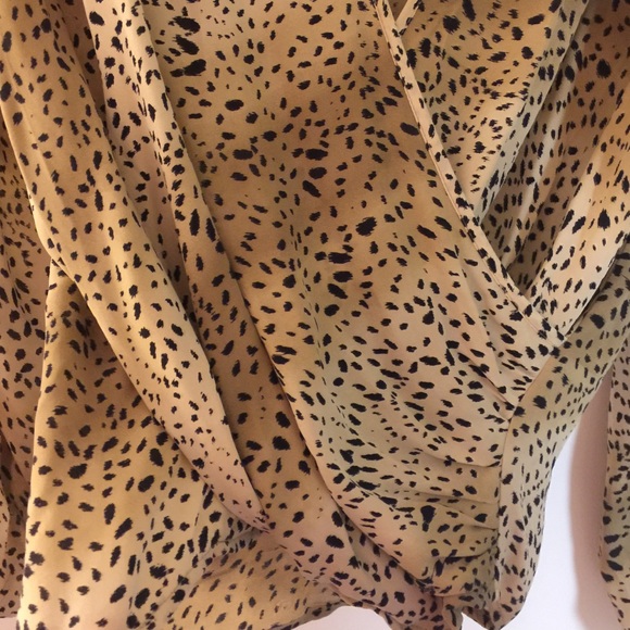 V neck cheetah print blouse - Picture 3 of 4