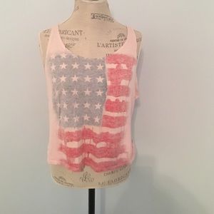 American Flag Distessed Tank!