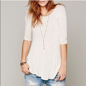 Free People Weekends distressed tunic
