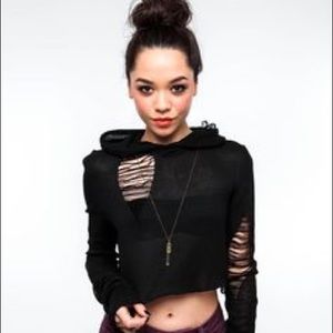 Black Widow cropped sweater