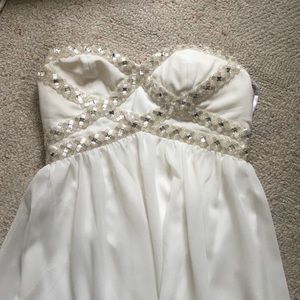 White Nordstrom Embellished Dress