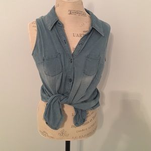 Adorable denim tank!