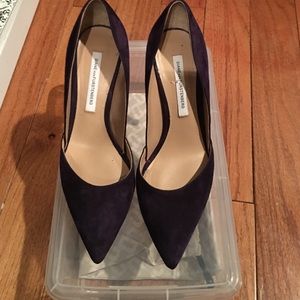 DVF Blue Suede Pump