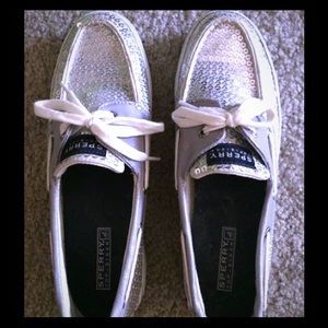 Sperry Top-Sider Silver Sequin Shoes