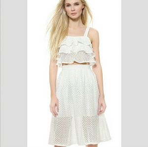 Asilio eyelet crop top