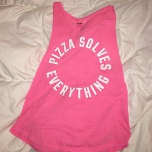VS PINK- Pizza Solves Everything Muscle Tank