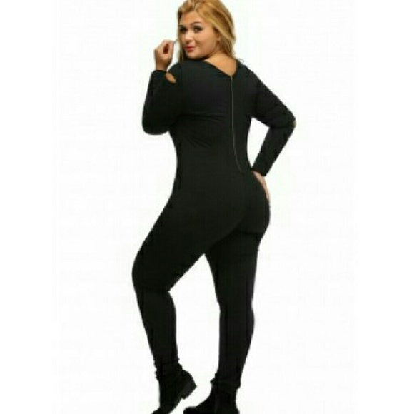 [Plus: 3X] HP Cutout Elbow & Knee Jumpsuit - Picture 2 of 4