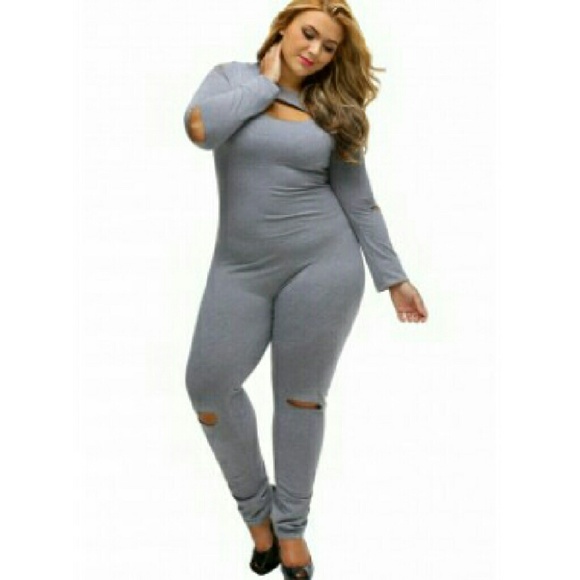 [Plus: 3X] HP Cutout Elbow & Knee Jumpsuit - Picture 4 of 4