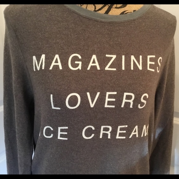 Wildfox Magazines Lovers Ice Cream Pullover NWOT S - Picture 2 of 4