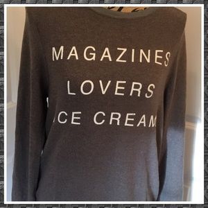 Wildfox Magazines Lovers Ice Cream Pullover NWOT S