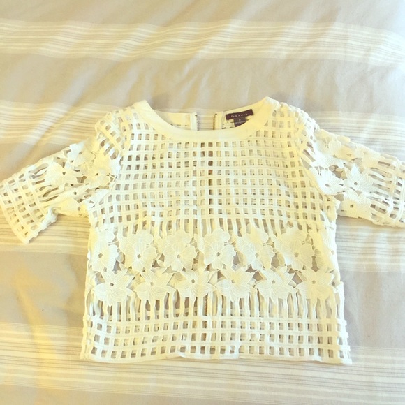 White openwork top