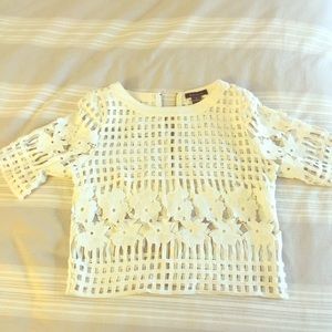 White openwork top