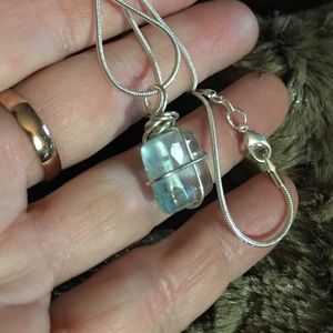 BEACH GLASS IN MINT, STERLING SILVER .925 NWT 🐚☀️