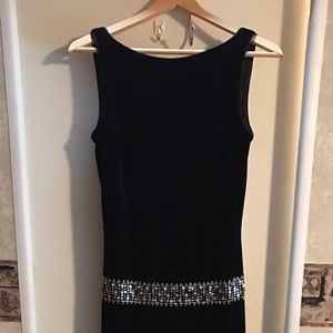 Floor length Black velvet dress