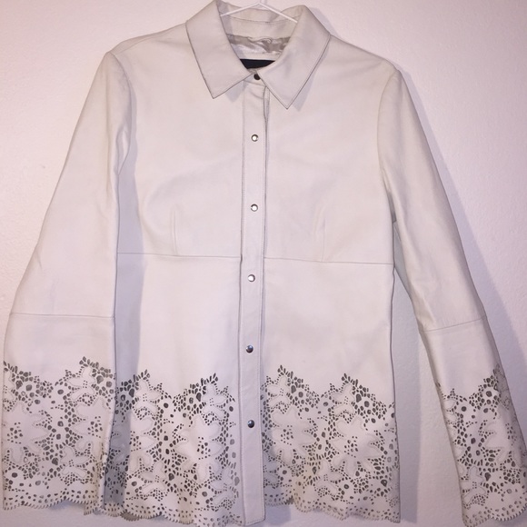 Creamy Leather Overcoat