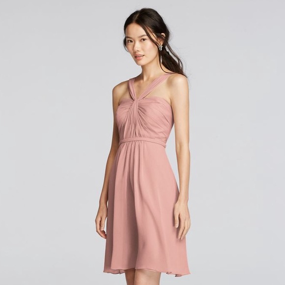 David's Bridal ballet pink bridesmaids dress XS