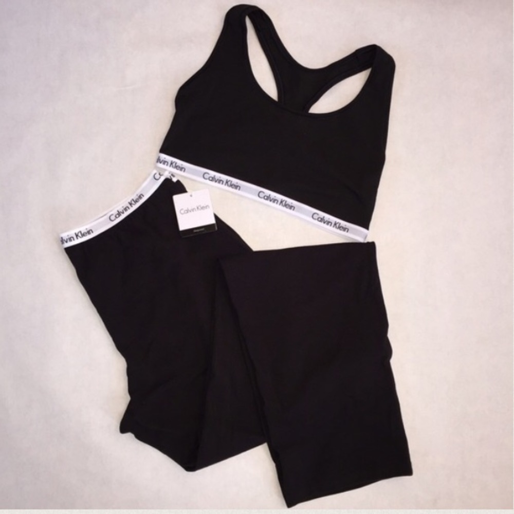 Calvin Klein Black Lounge Pants and Bralette