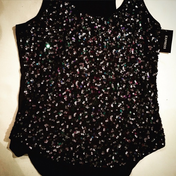 Sequined Express tank top size small. NWT - Picture 3 of 4
