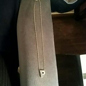 Sterling silver letter necklace