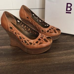 Baker's 'Jemma' Walnut Leather Wedges