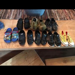 Shoe lot- 8 pairs sizes 12-1